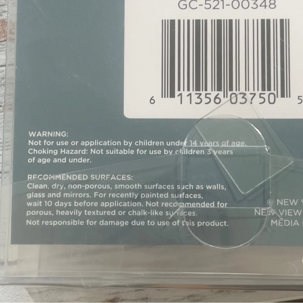 Blue Moon Studio 14 Easy to Apply Adhesive Acrylic Wall Decor Mirrors NIB